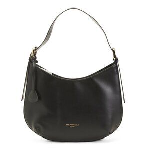 BRUNO MAGLI Black Made In Italy Leather Cora Shoulder Bag
